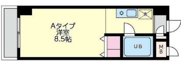 フェニックスヒルズ(ワンルーム/3階)の間取り写真