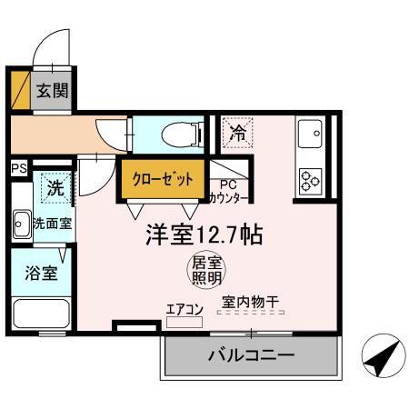 フランボワーズ中島(ワンルーム/2階)の間取り写真