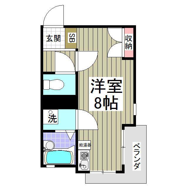 アミティK(ワンルーム/3階)の間取り写真