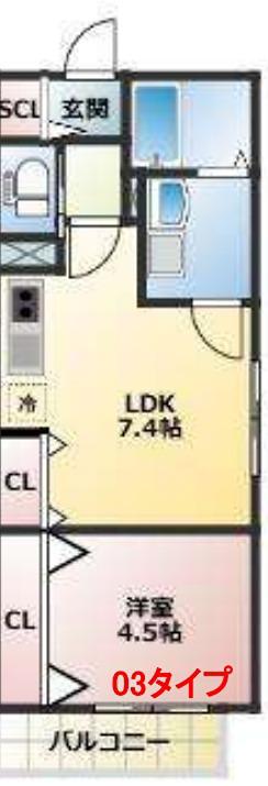 ラ ファミーユ ケイ シンオオサカ(1LDK/3階)の間取り写真