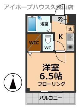 ジュネス久我山(1K/1階)の間取り写真