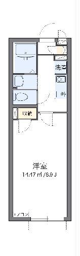 クレイノアビタシオンシグマ(1K/2階)の間取り写真