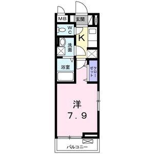 エクレール南野(1K/3階)の間取り写真