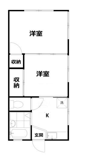 丸山マンション(2K/2階)の間取り写真