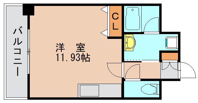 コンフォート二又瀬(ワンルーム/3階)の間取り写真
