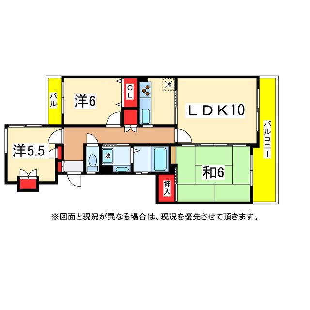 クラール・エクメーネ堀(3LDK/5階)の間取り写真