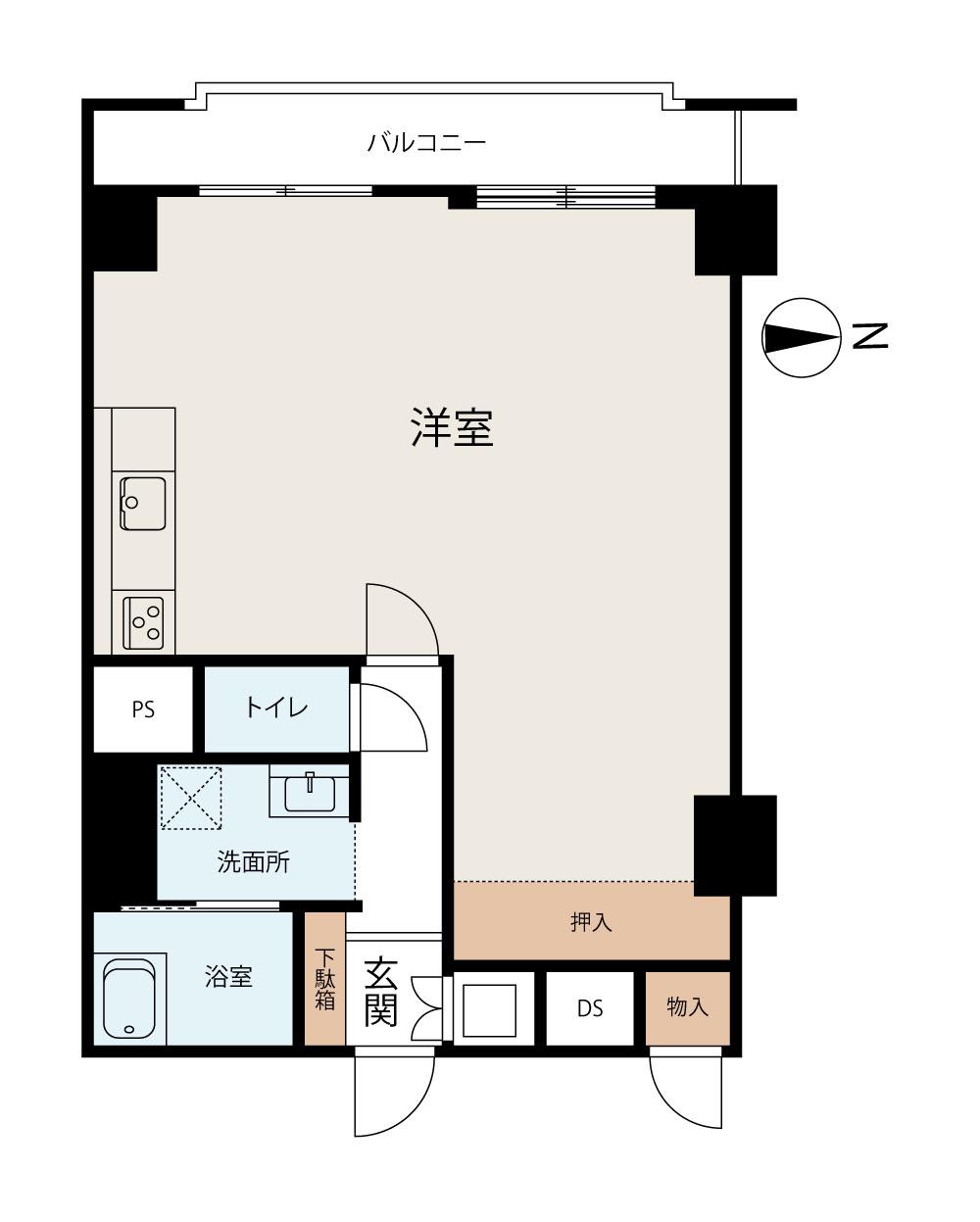 シャンボール第2新大阪(ワンルーム/9階)の間取り写真