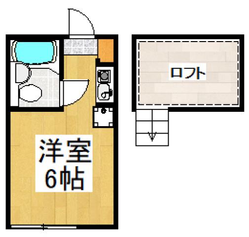 カレッジ志木(ワンルーム/1階)の間取り写真