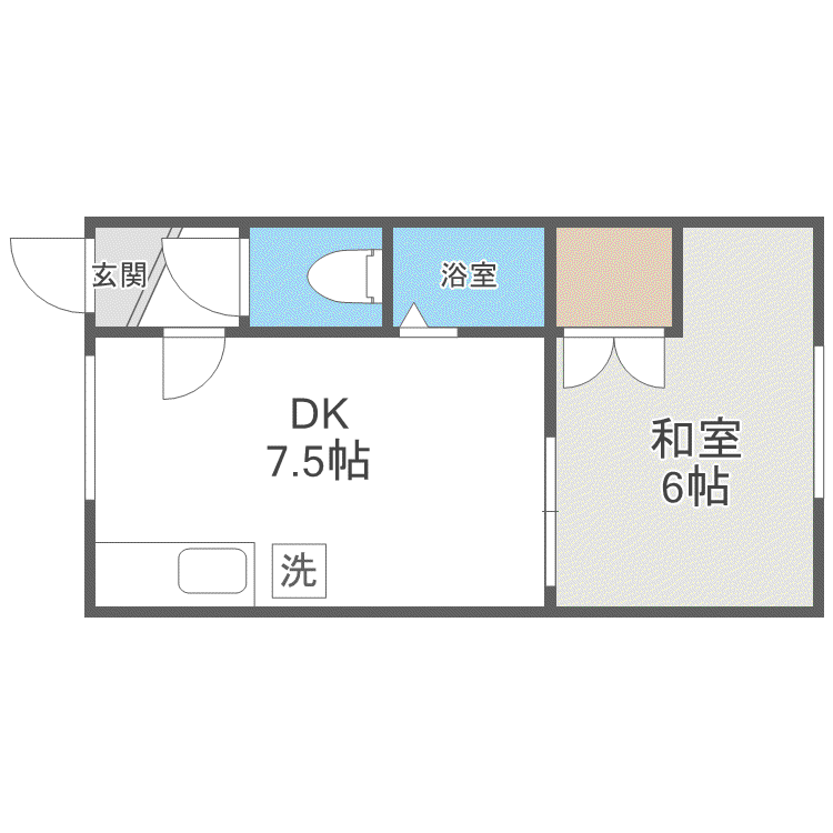 YS環状通東(1DK/3階)の間取り写真