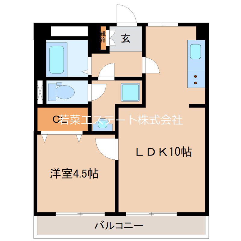 グランツレジデンス(1LDK/6階)の間取り写真