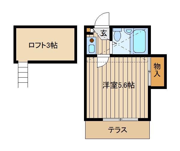 パル田無(1K/1階)の間取り写真