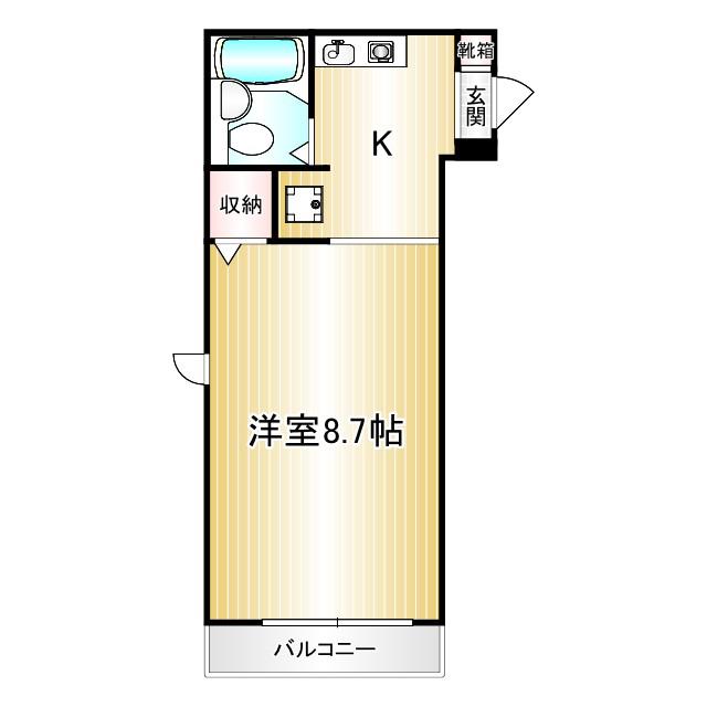 ドームNCB(1K/2階)の間取り写真