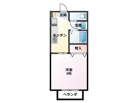 メゾン瑞浪I(1K/1階)の間取り写真