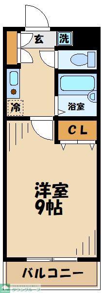 ルピナス7(1K/2階)の間取り写真