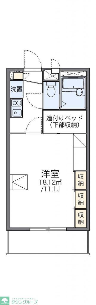 レオパレス湘南A(1K/2階)の間取り写真
