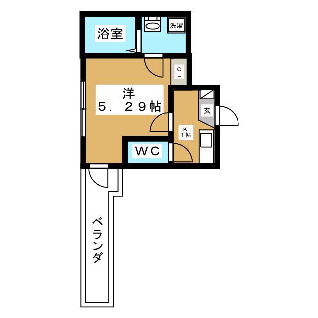 エクセルヒルズ追浜(1K/1階)の間取り写真