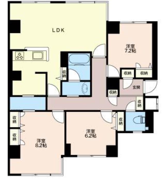 GREEN HOMES 1(3LDK/5階)の間取り写真