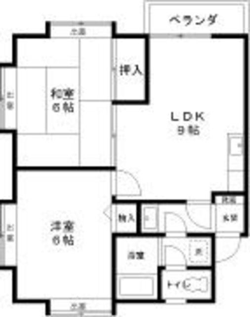 エクセレンテ A(2LDK/2階)の間取り写真