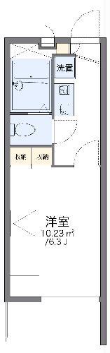 レオパレス雅(1K/1階)の間取り写真