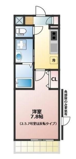 ルネッタ(1K/1階)の間取り写真