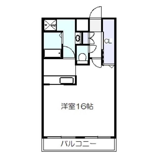少林寺TKハイツ(ワンルーム/2階)の間取り写真