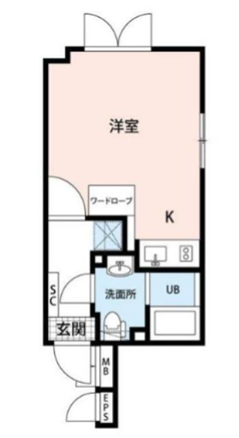 LAPIS大井町II(1K/3階)の間取り写真