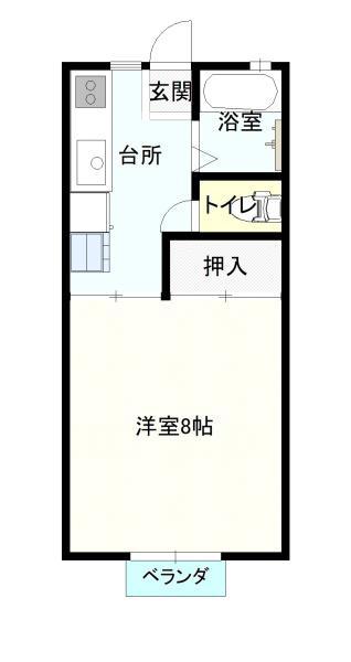 ARK-HILLS(1K/1階)の間取り写真