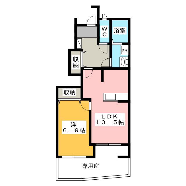 エルシオン(1LDK/1階)の間取り写真