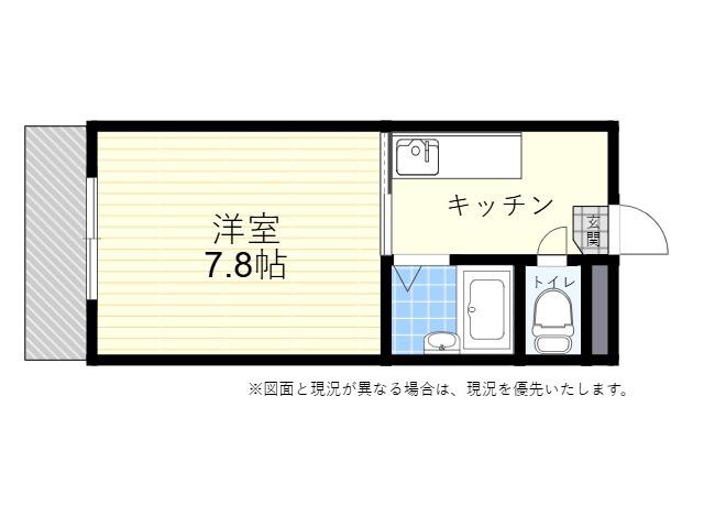 コーポオリベ7(1K/2階)の間取り写真