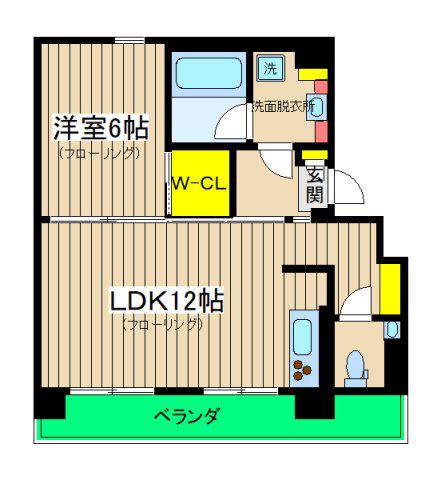 横浜KOWA HILLS(1SLDK/3階)の間取り写真