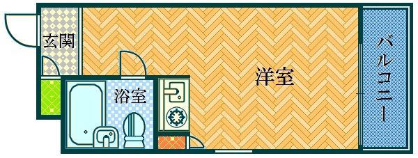 ダイドーメゾン甲東園II(ワンルーム/1階)の間取り写真