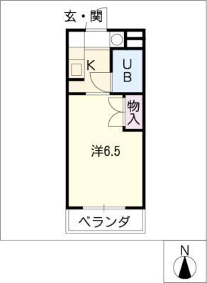 ARR HEIGHTS平針(1K/1階)の間取り写真