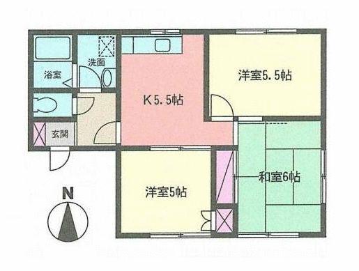 コーポ十二天(3K/1階)の間取り写真