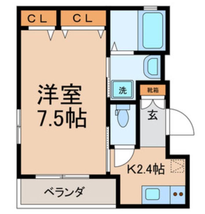 VILLAGE PRINTEMPS KOIWA(1K/1階)の間取り写真