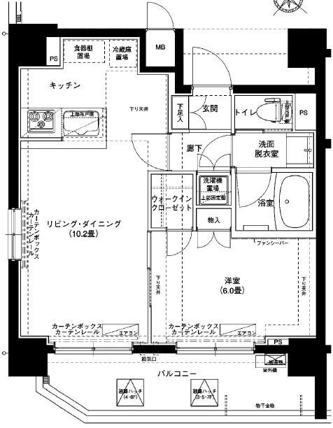 アイル東京スカイツリー弐番館(1LDK/4階)の間取り写真