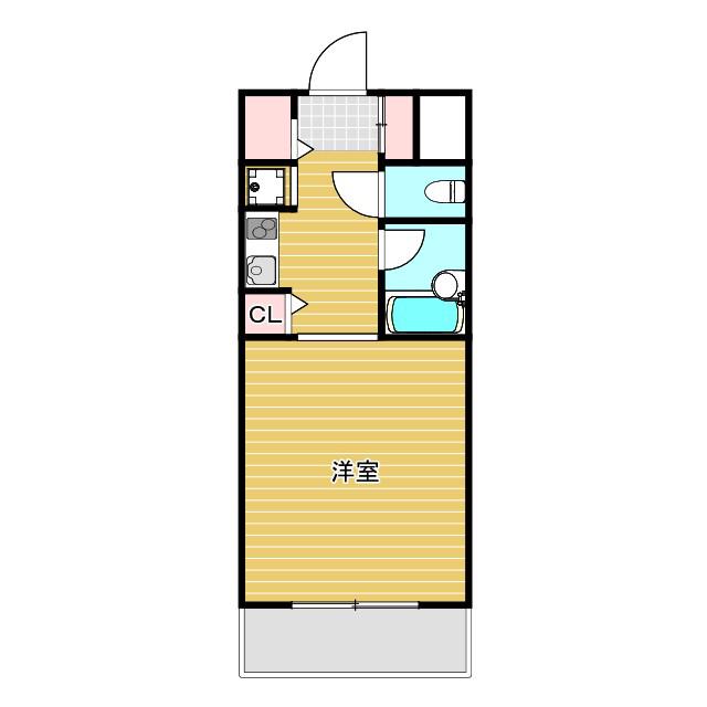 リーガル新大阪II(1K/3階)の間取り写真