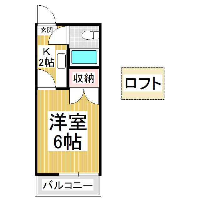 メイプルハウス(1K/1階)の間取り写真