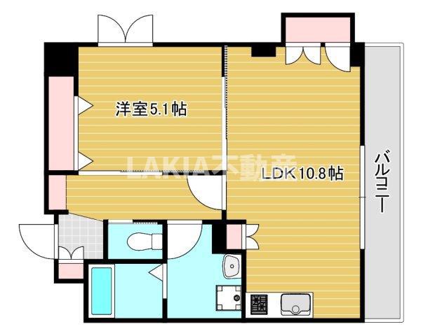 MON MAISON I(1LDK/3階)の間取り写真