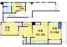 ファミールハイム(2DK/1階)の間取り写真