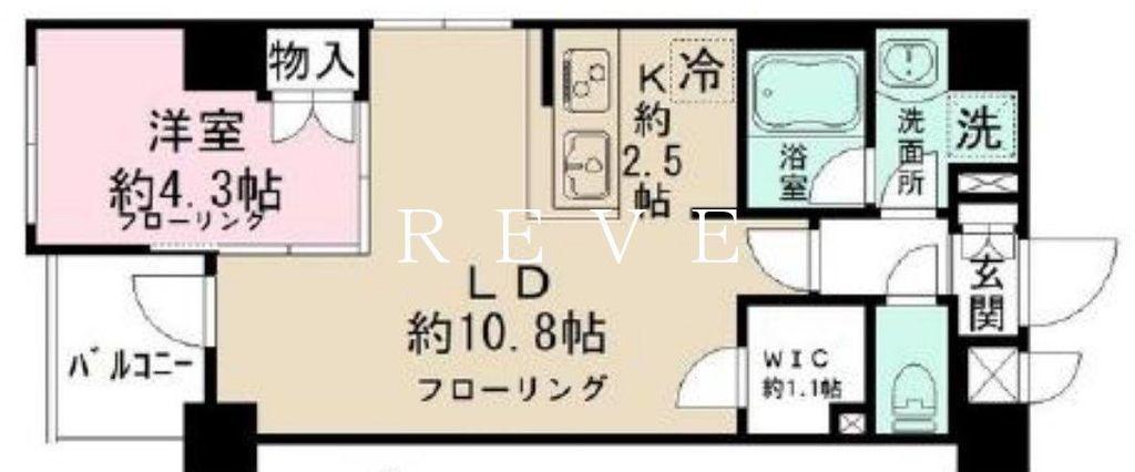 日本橋ROOTS(1LDK/6階)の間取り写真
