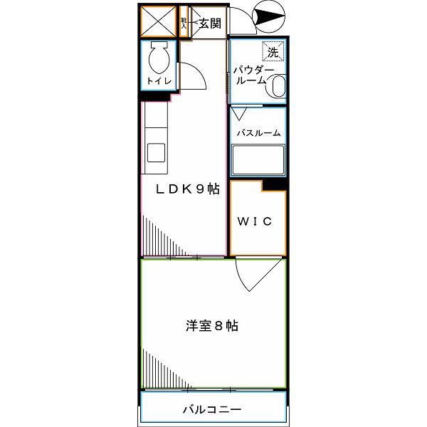 コントラーダ ウノ(1LDK/3階)の間取り写真