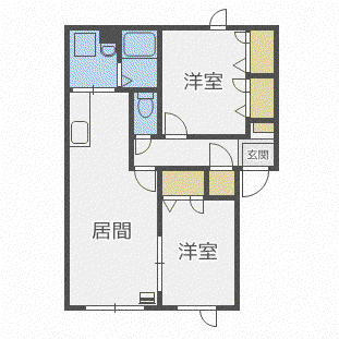 CASA VERDE(2LDK/2階)の間取り写真