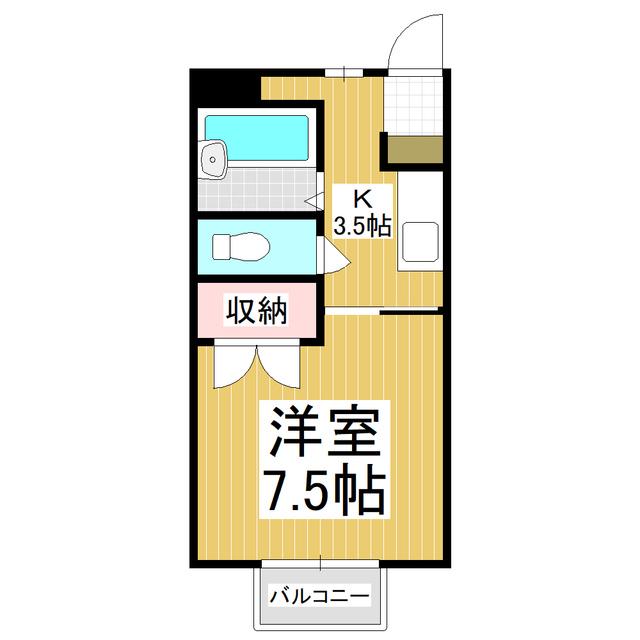 コーポフローレンス(1K/1階)の間取り写真