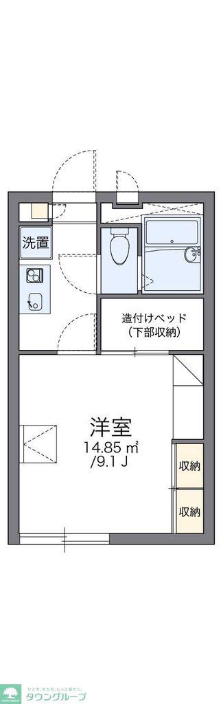 レオパレスYOU-2(1K/2階)の間取り写真
