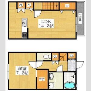 カシーナテラス関茶屋I(1LDK/1階)の間取り写真