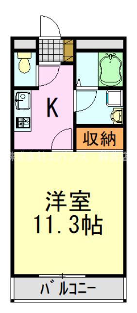 リバパレス蘇我(1K/2階)の間取り写真