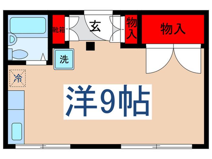 小林アパ-ト(ワンルーム/2階)の間取り写真