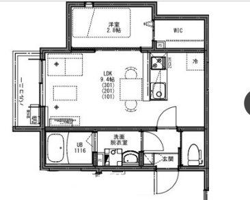 KEIAI RESIDENCE せんげん台VI(1LDK/1階)の間取り写真