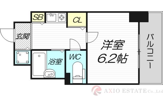 パラシオ塚本II(1K/5階)の間取り写真