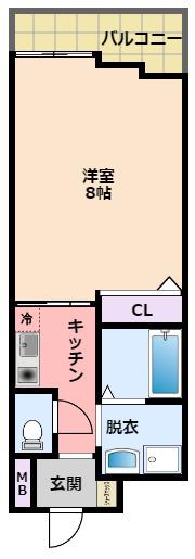 セレーノ西宮(1K/5階)の間取り写真